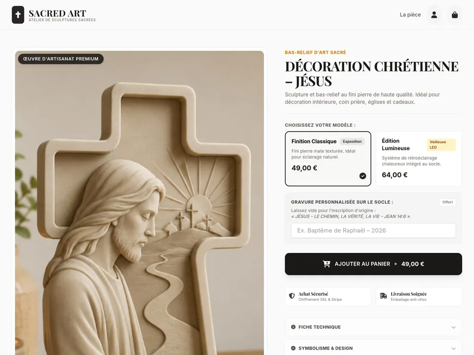 Boutique en ligne Sacred Art